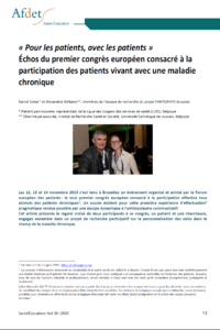 Pour les patients, avec les patients. Échos du premier ... Image 1