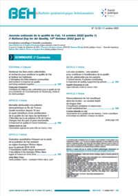 Bulletin épidémiologique hebdomadire. Numéro thématique - ... Image 1