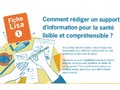 Fiche Lisa 1. Comment rédiger un support d’information pour la santé lisible et compréhensible ?