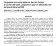 Géographie de la santé dans les Centres d'examens de santé. Données régionalisées 2004